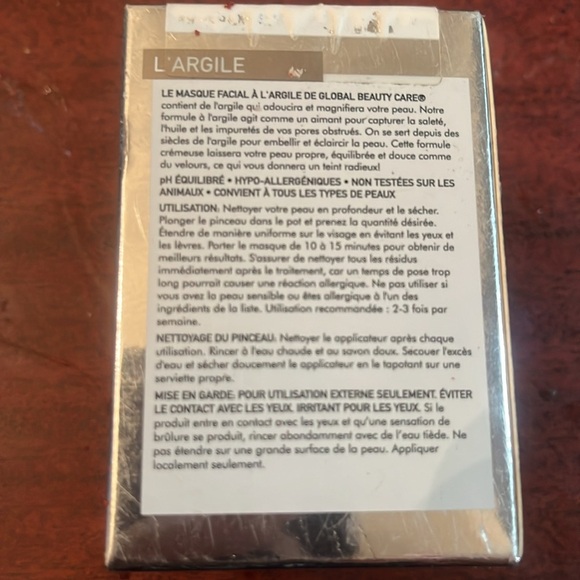 Clay Gel Face Mask With Mask Applicator Vitamins A, C & E GLOBAL BEAUTY CARE New - Picture 3 of 4